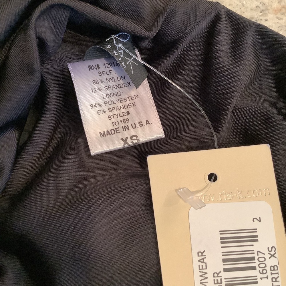 NWT Black One-Piece Swimsuit Size XS Ris K Voyager Swim - Picture 9 of 9